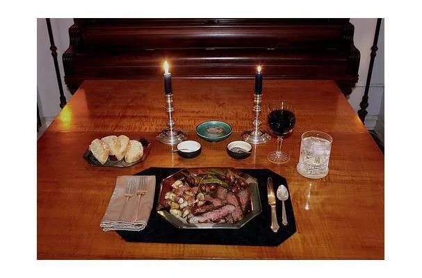 Bistecca con salsa di vino all'aglio