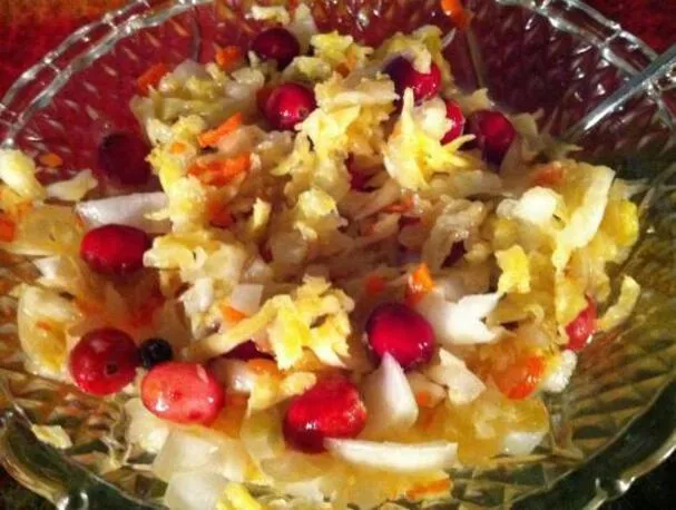 Crauti fatti in casa con mirtilli rossi