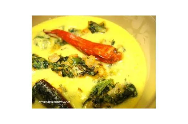 Kadi Pakoda nord-indiano in curry di besan