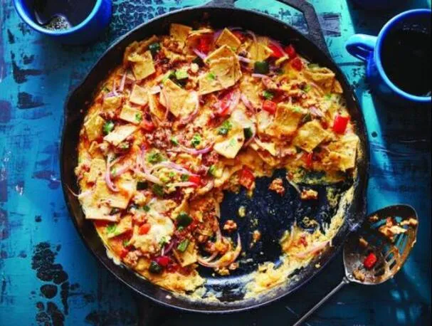 Campfire Chilaquiles Breakfast Skillet