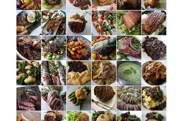 Ceci "Pesce" con salsa al peperone rosso